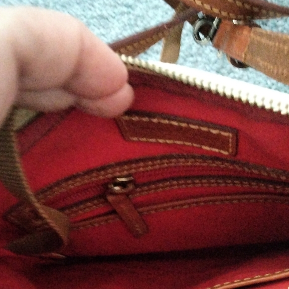 Dooney & Bourke Cream and Brown Crossbody Bag - Picture 6 of 9